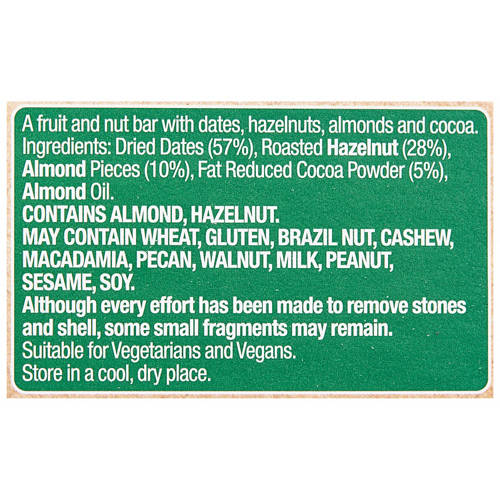 Front shot 4, Hazelnut & Cocoa Paleo Bar 175g