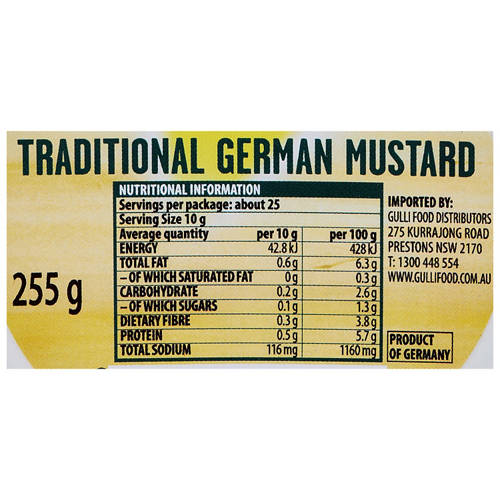 Nutrients 1, German Mustard in Beer Mug 255g