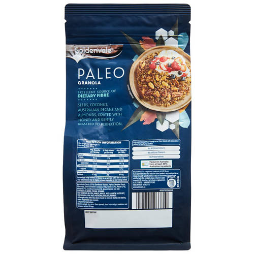 Front shot 2, Honey Pecan Paleo Granola 300g