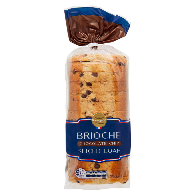 BON APPETIT Chocolate Chip Brioche Sliced Loaf 500g