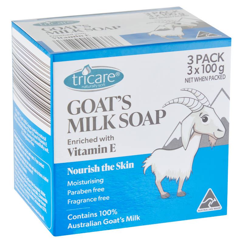 TRICARE Goat's Milk Soap 3 Pack 100g
