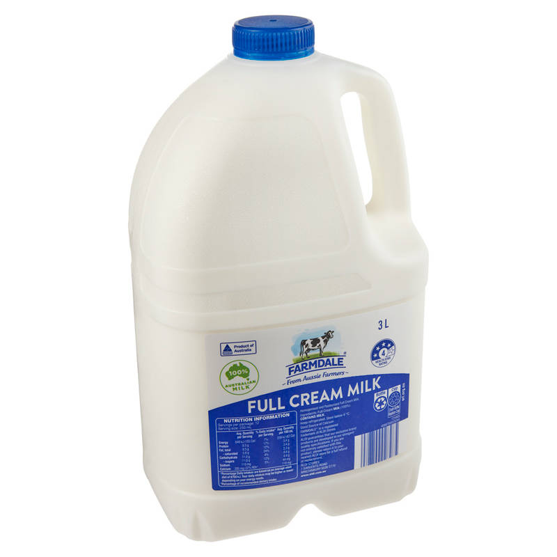 FARMDALE Full Cream Milk 3L