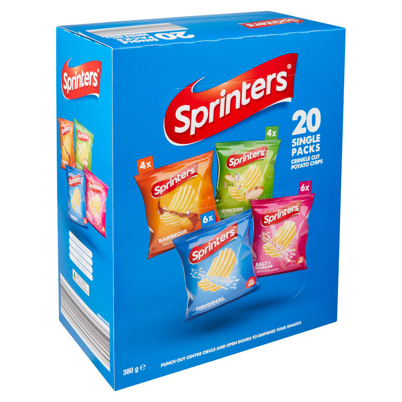 SPRINTERS Crinkle Cut Multipack 20 Pack 380g