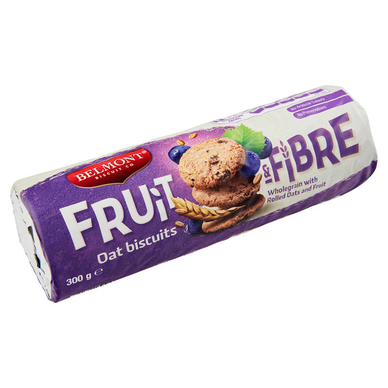 BELMONT BISCUIT CO. Fruit & Fibre Oat Biscuits 300g