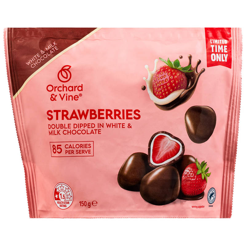 White and Milk Chocolate Dipped Strawberries 150g
