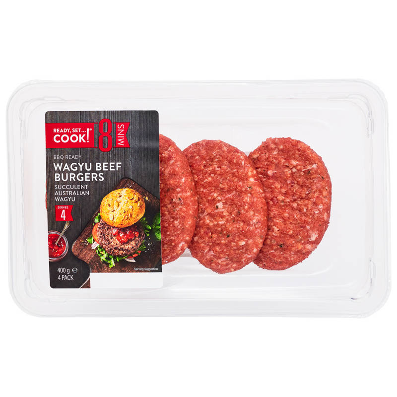 READY, SET…COOK! Wagyu Beef Burgers 400g