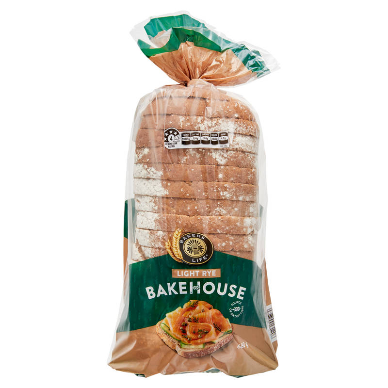 BAKERS LIFE Bakehouse Light Rye Bread 680g