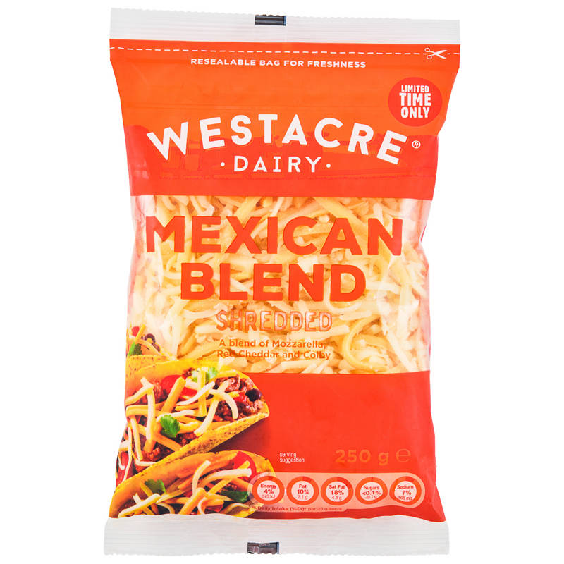 Mexican Blend Shredded Cheese 250g