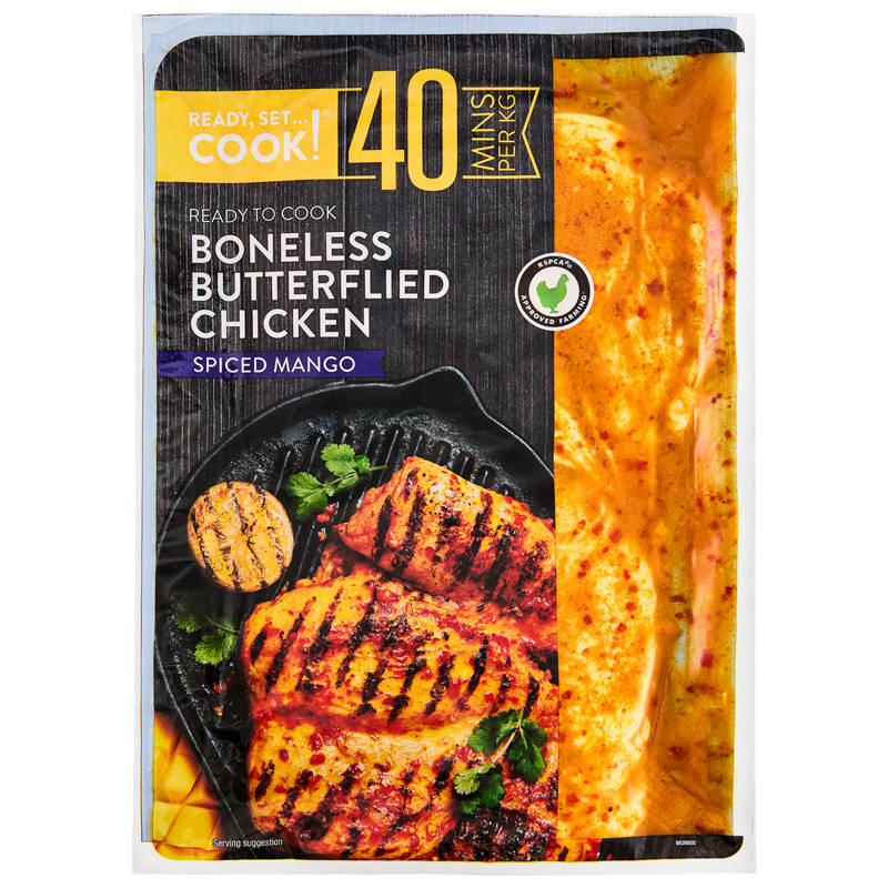 READY, SET…COOK! Boneless Butterflied Chicken Spiced Mango