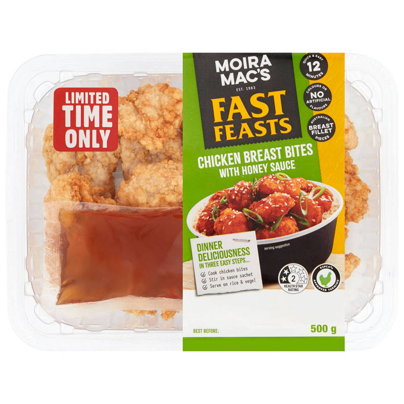 RSPCA Approved Chicken Bites with Honey Sauce 500g