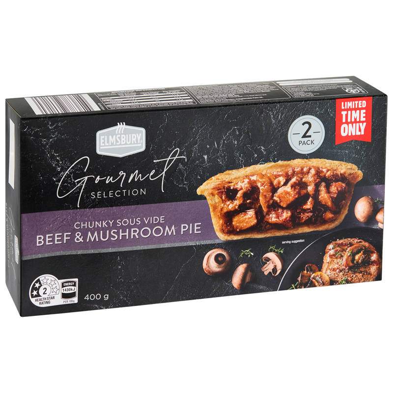 Beef & Mushroom Pies 400g