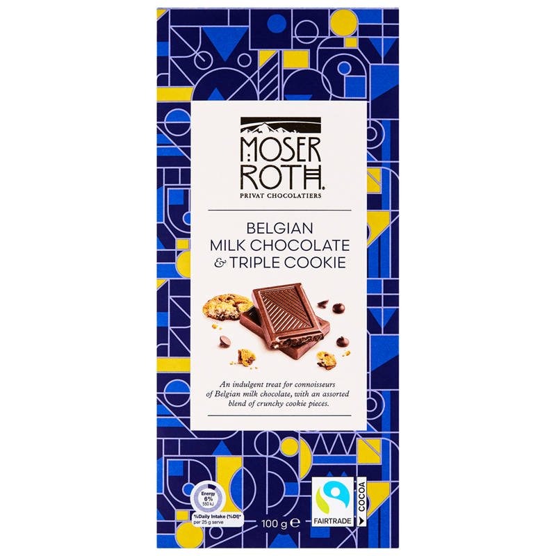Milk Choc Triple Cookie Chocolate 100g