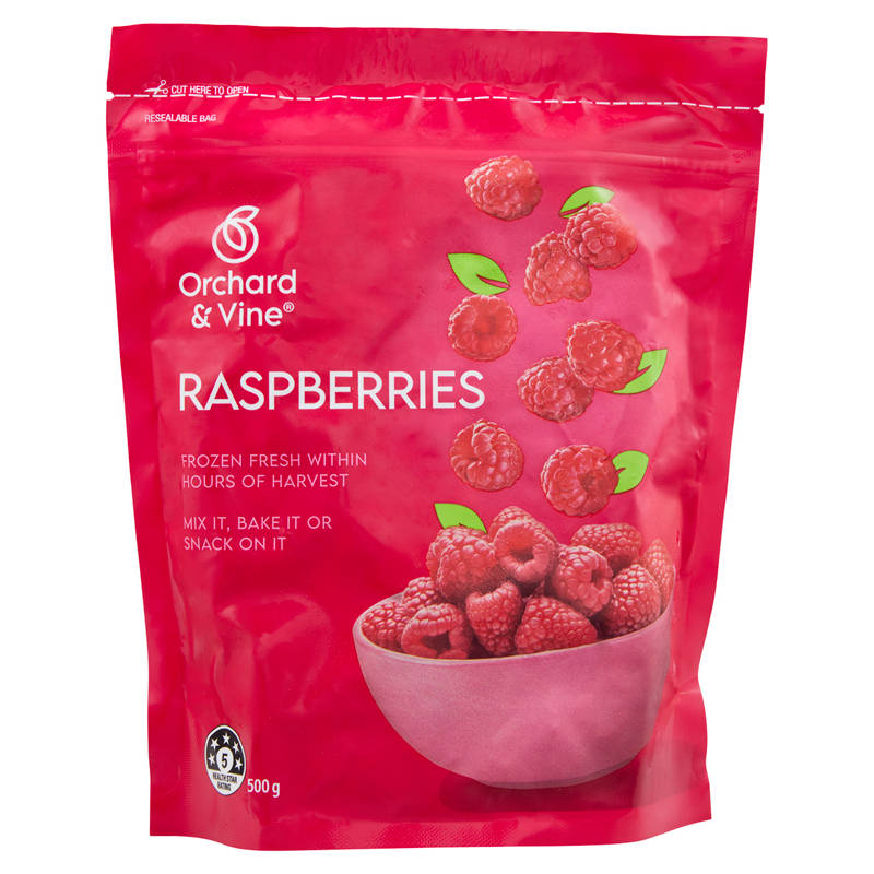 ORCHARD & VINE Raspberries 500g