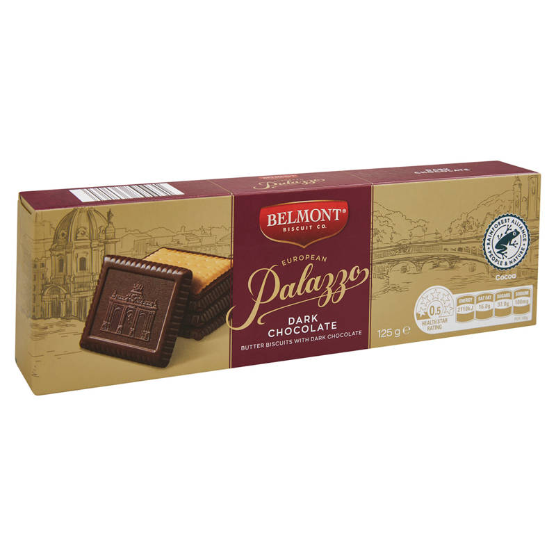 Palazzo Dark Chocolate Biscuits 125g