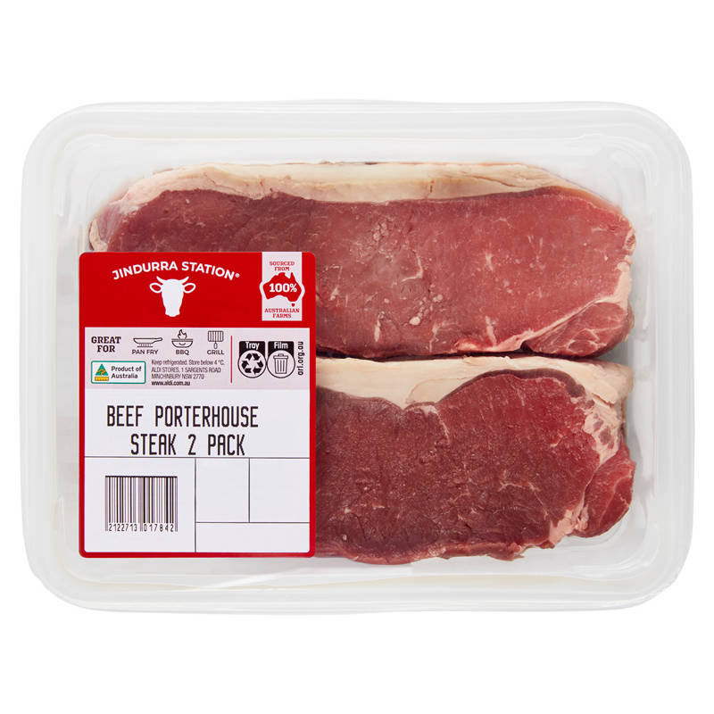JINDURRA STATION Beef Porterhouse Steak 2 Pack