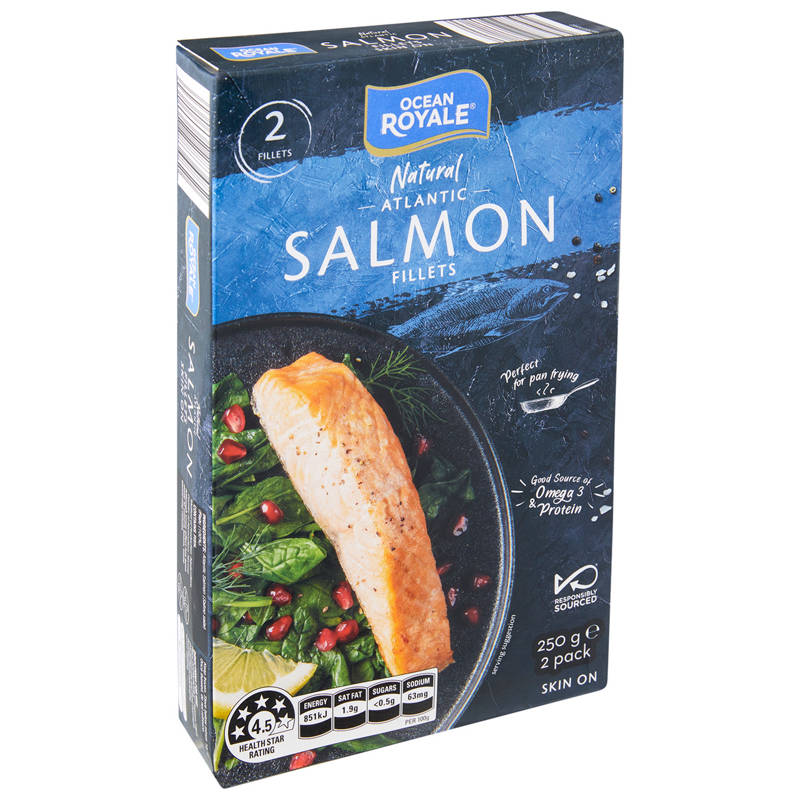 OCEAN ROYALE Natural Atlantic Salmon Fillets 250g