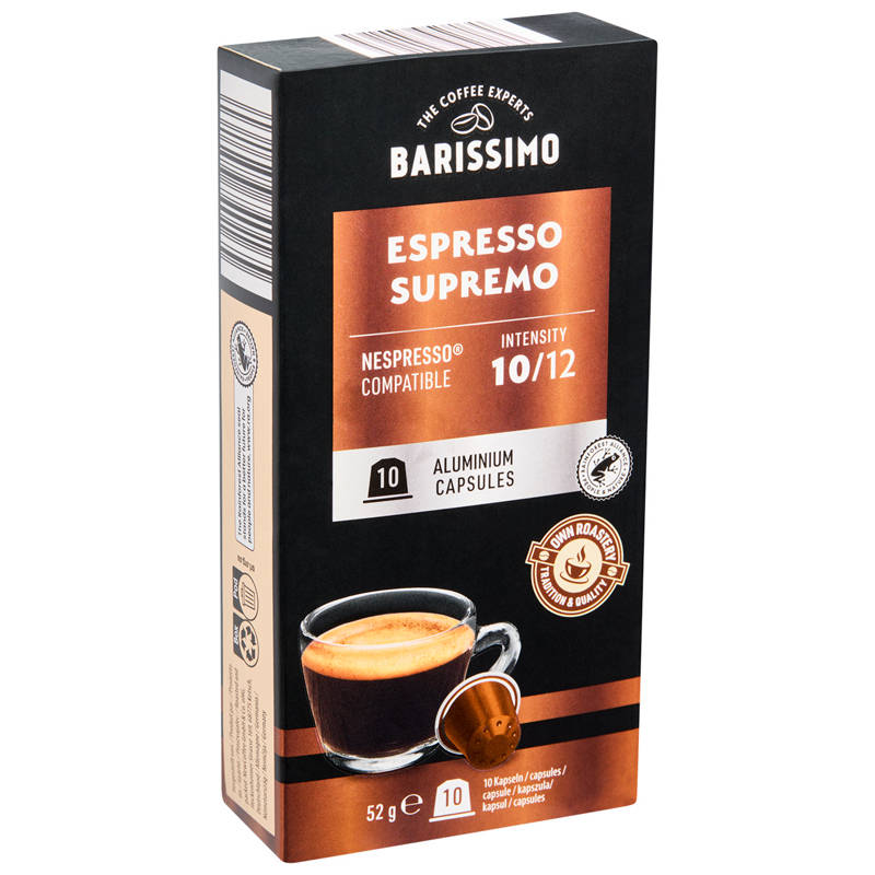 BARISSIMO Espresso Supremo Coffee Capsules 10 Pack 55g