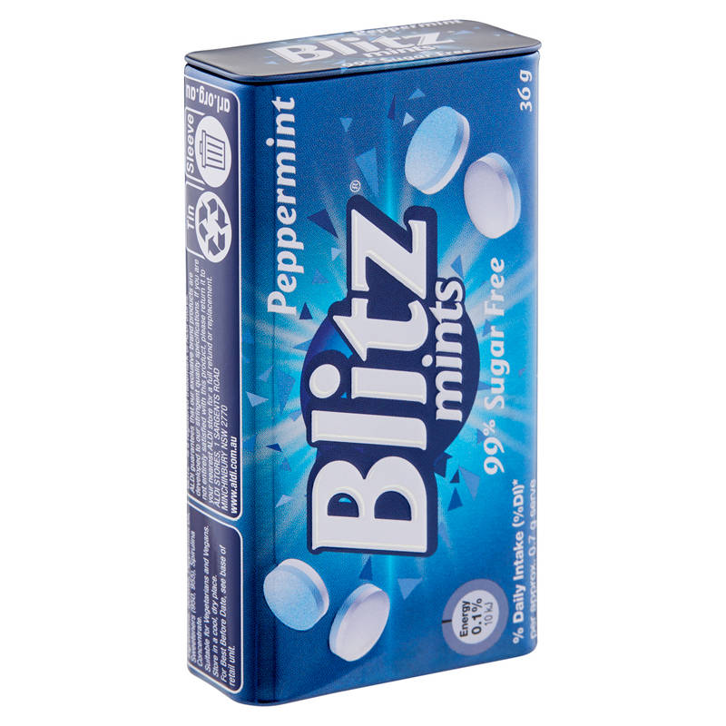 BLITZ Peppermint Sugar Free Mints 36g