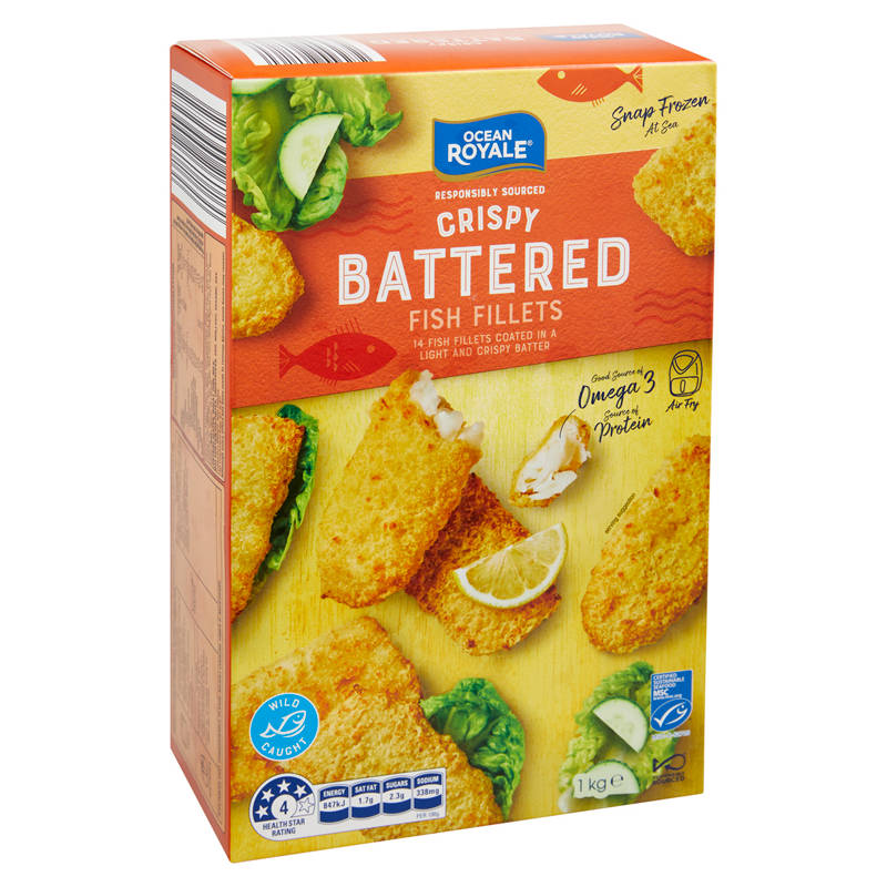 OCEAN ROYALE Crispy Battered Fish Fillets 1kg