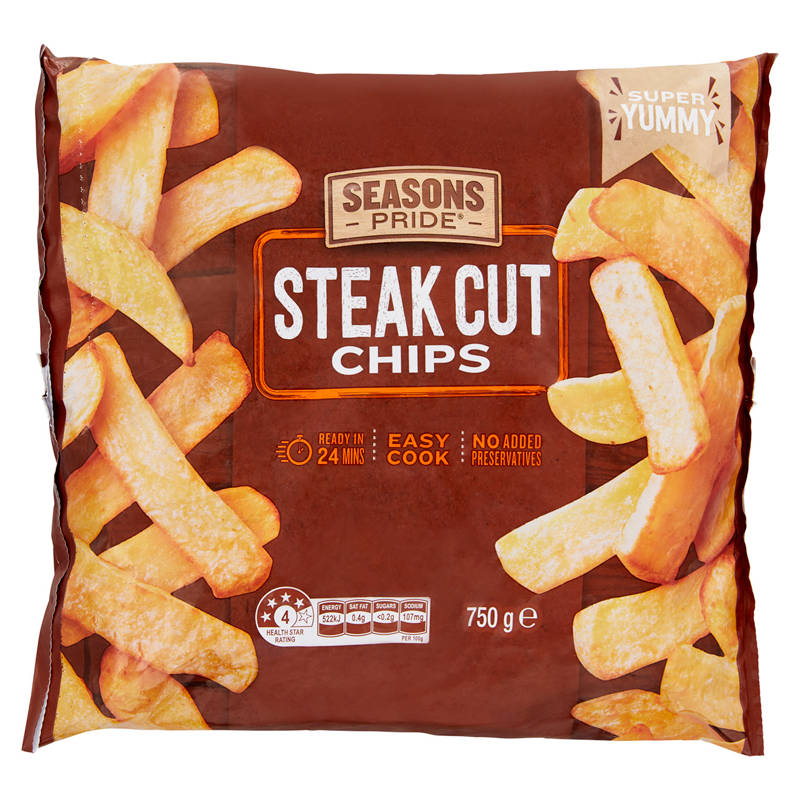 SEASONS PRIDE Steak Cut Chips 750g