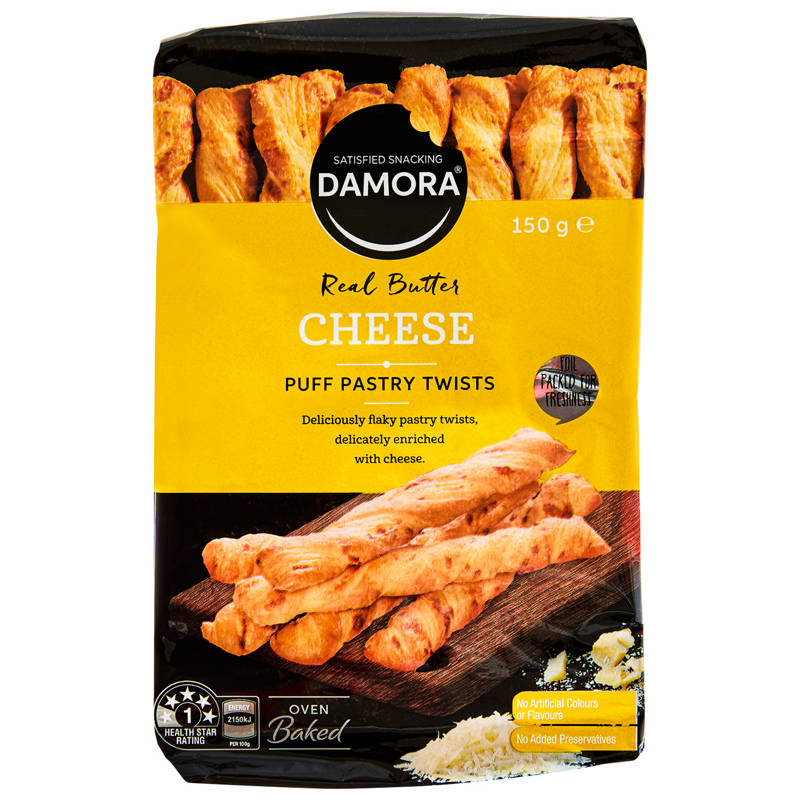 Puff Pastry Twists Cheese 150g
