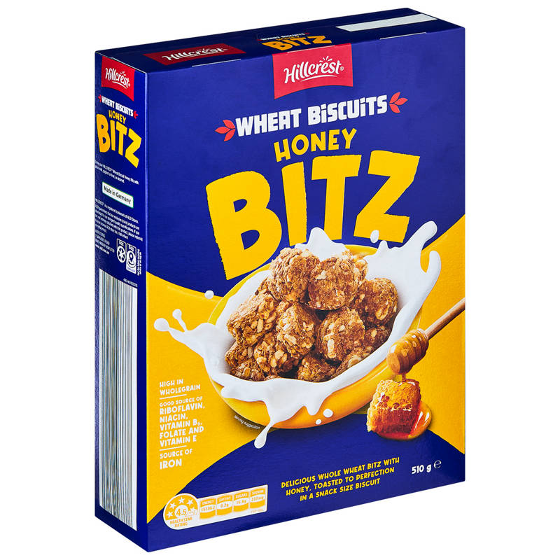 HILLCREST HILLCREST, Wheat Biscuit Bites 510g, Honey