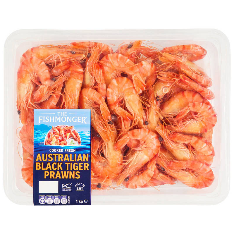 Fresh Cooked Tiger Prawns 1kg
