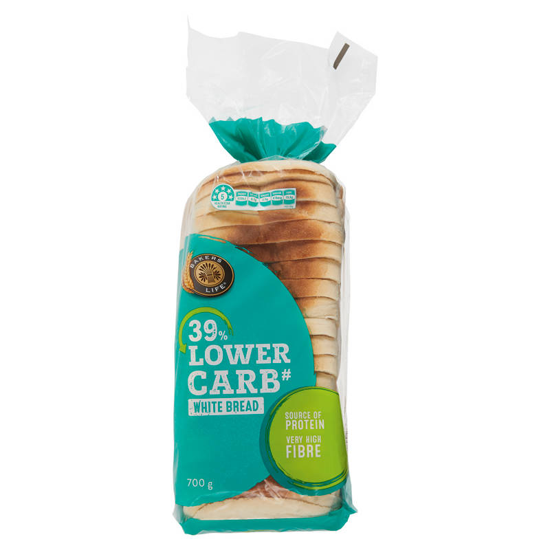 BAKERS LIFE Lower Carb White Bread 700g