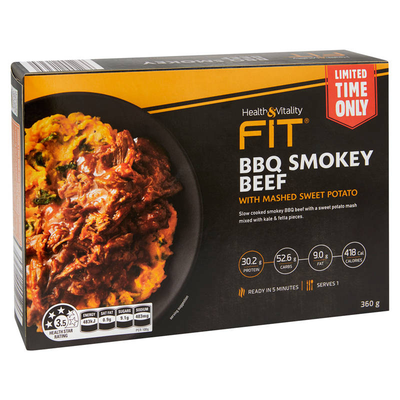 HEALTH & VITALITY FIT BBQ Smokey Beef 360g