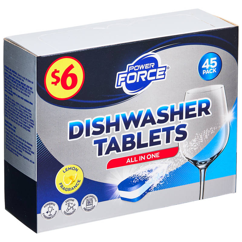 POWER FORCE Dishwashing Tablets 45 Pack