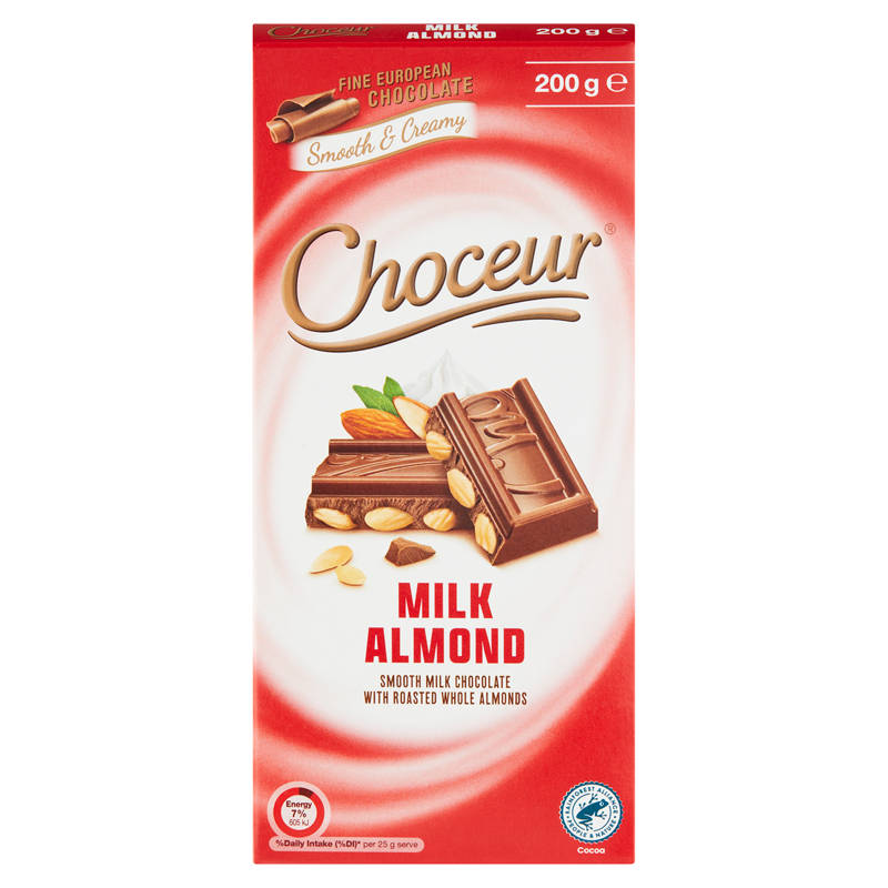 Milk Almond Chocolate Block 200g