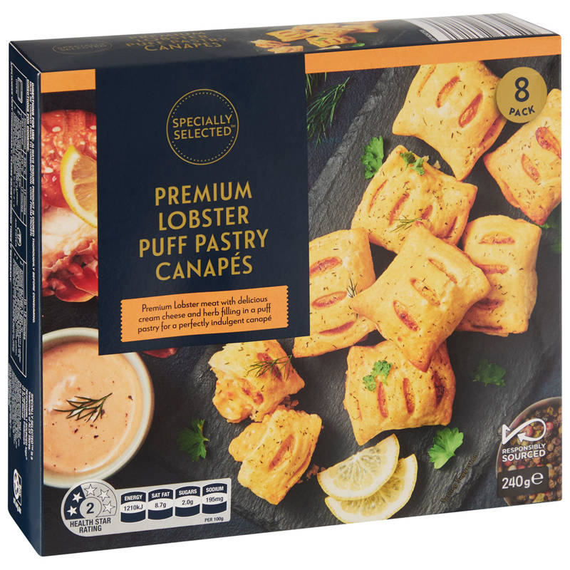 Premium Lobster Puff Pastry Canapes 240g