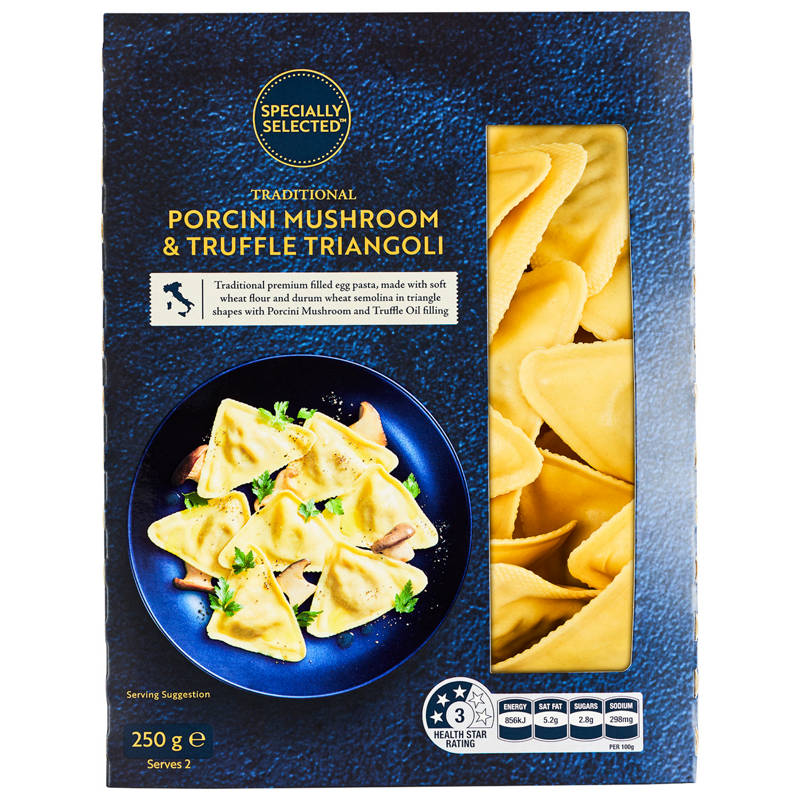 SPECIALLY SELECTED Porcini Mushroom & Truffle Triangoli Pasta 250g