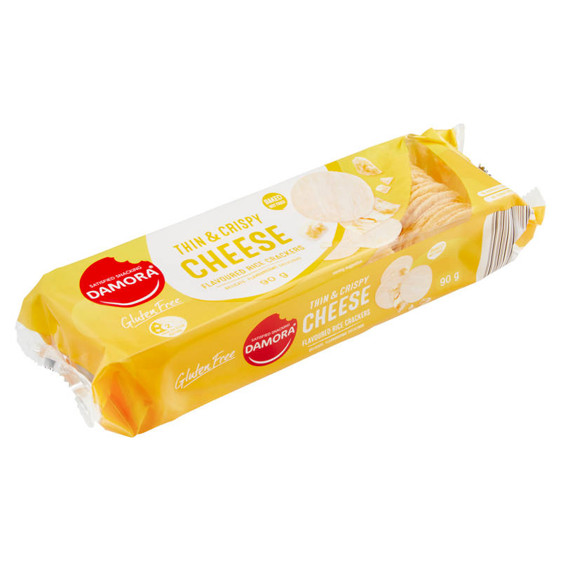 DAMORA Thin & Crispy Cheese Flavoured Rice Crackers 90g