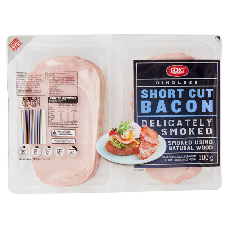 BERG Short Cut Bacon 500g