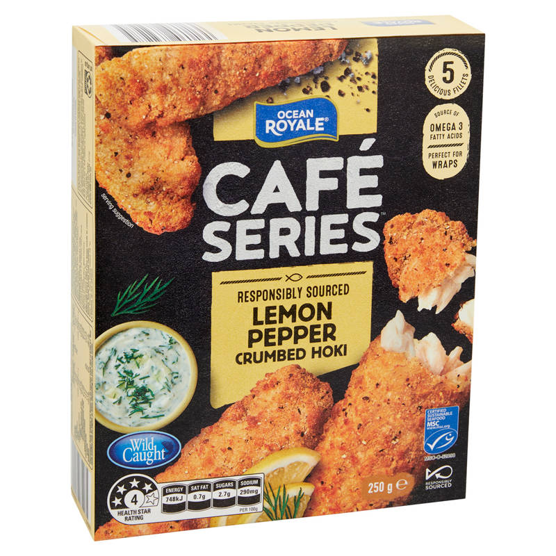 Lemon Pepper Crumbed Hoki 250g