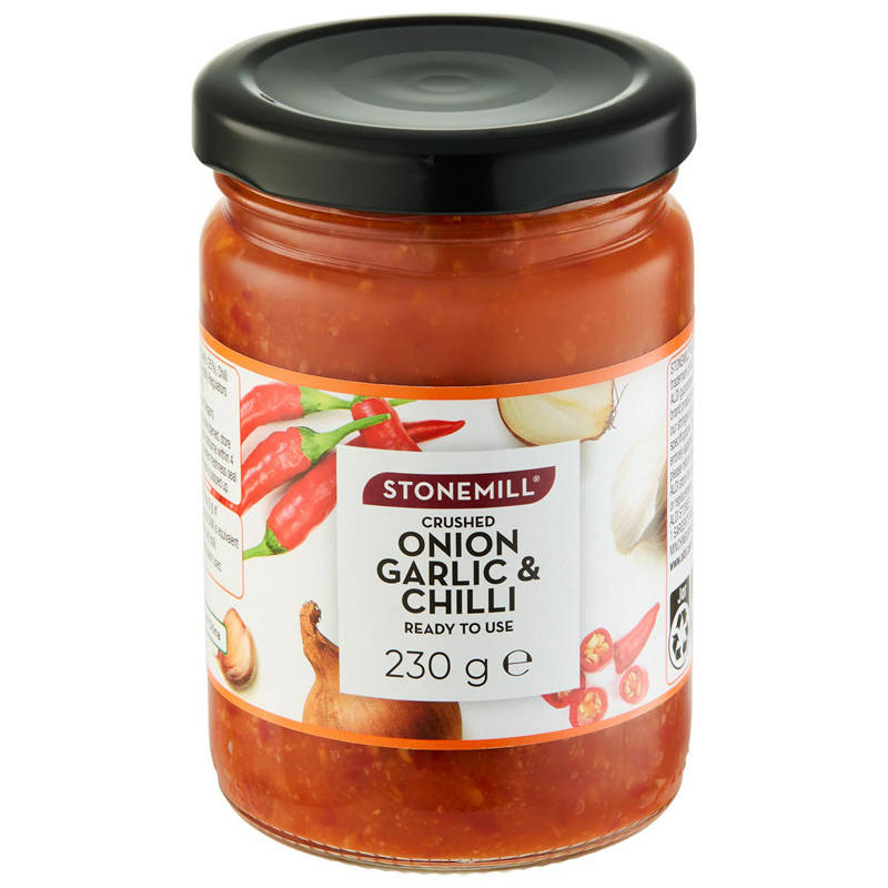 STONEMILL Crushed Onion, Garlic & Chilli 230g