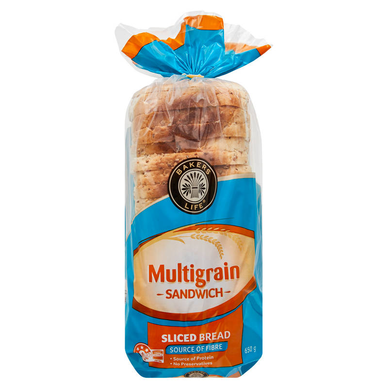 BAKERS LIFE Multigrain Sandwich Sliced Bread 650g