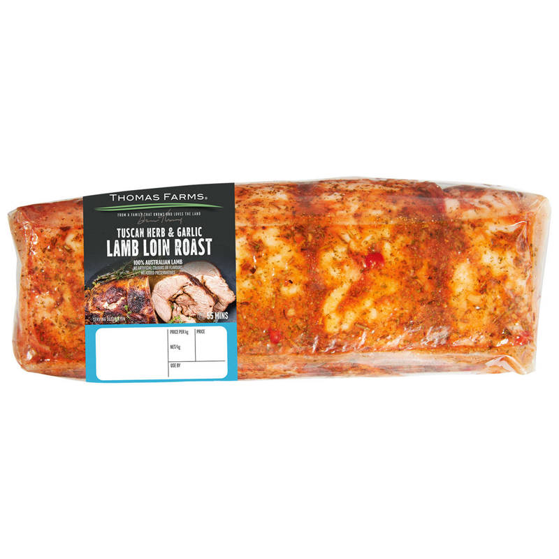 THOMAS FARMS Tuscan Style Herb & Garlic Lamb Loin Roast