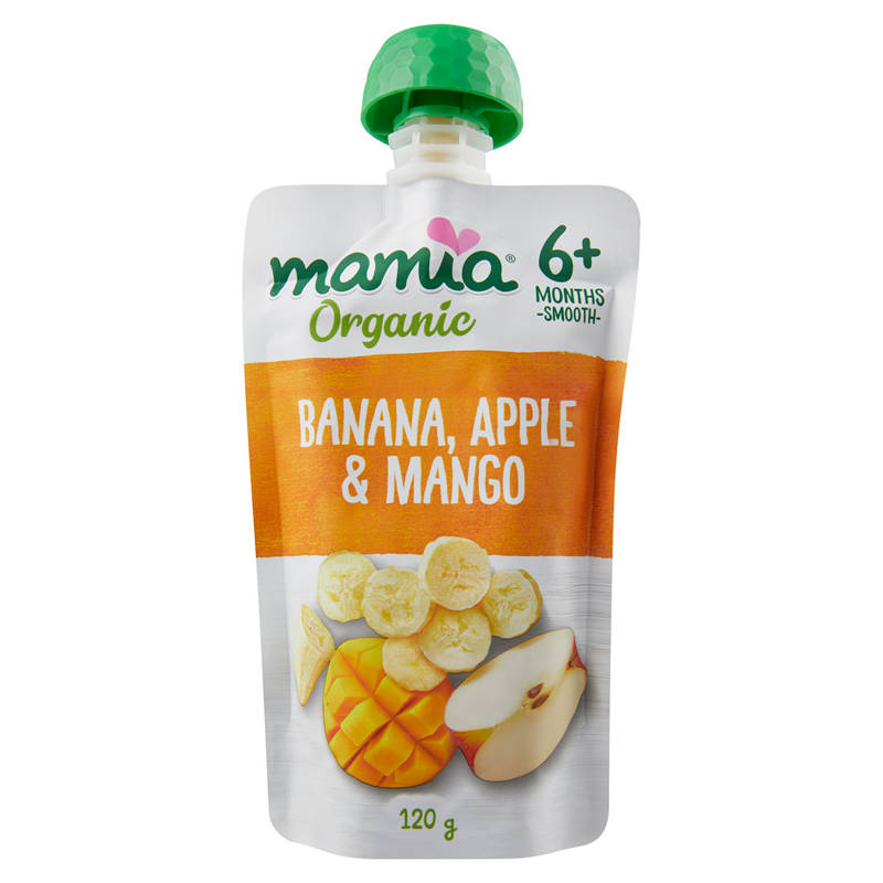 Organic Baby Food Banana Apple & Mango 6+ Months 120g