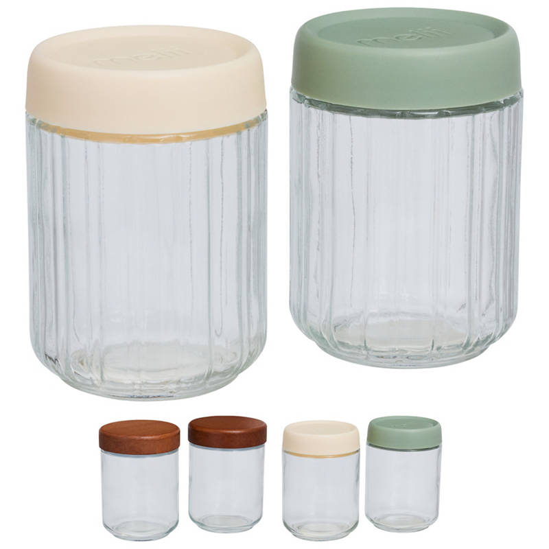 MELII Glass Overnight Oats and Yoghurt Jars 2 Pack