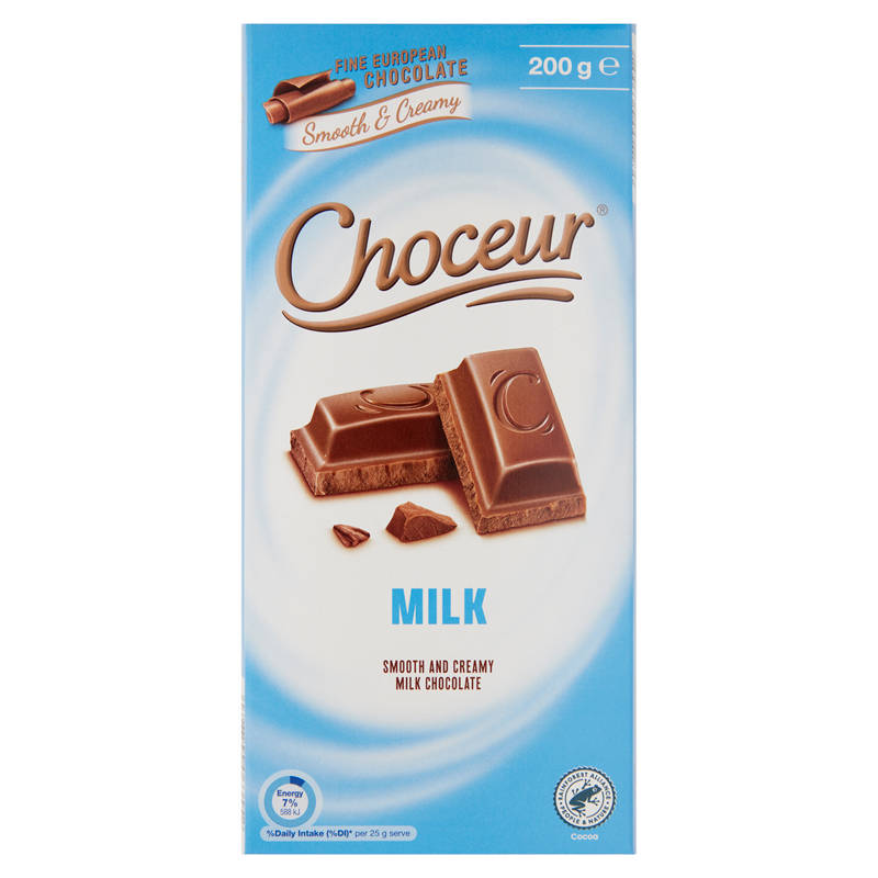 CHOCEUR Milk Chocolate Block 200g