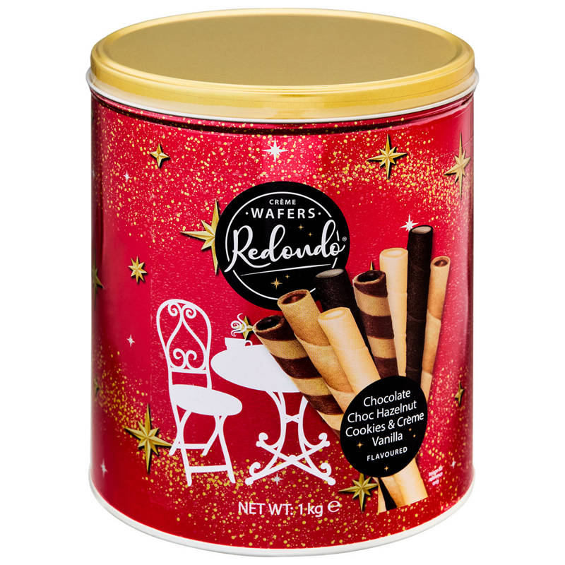 Wafer Rolls Celebration Tin 1kg