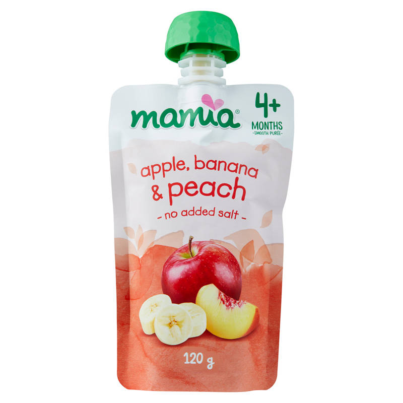 Apple, Banana & Peach 4+ Months Baby Food 120g