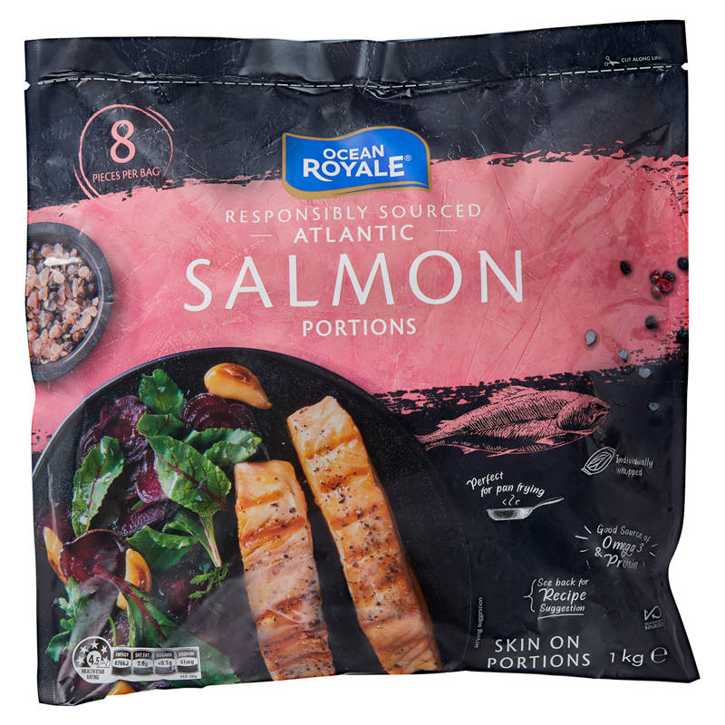 OCEAN ROYALE Atlantic Salmon Portions 1kg
