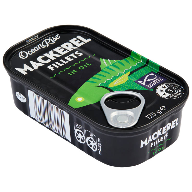 OCEAN RISE Mackerel Fillets in Oil 125g