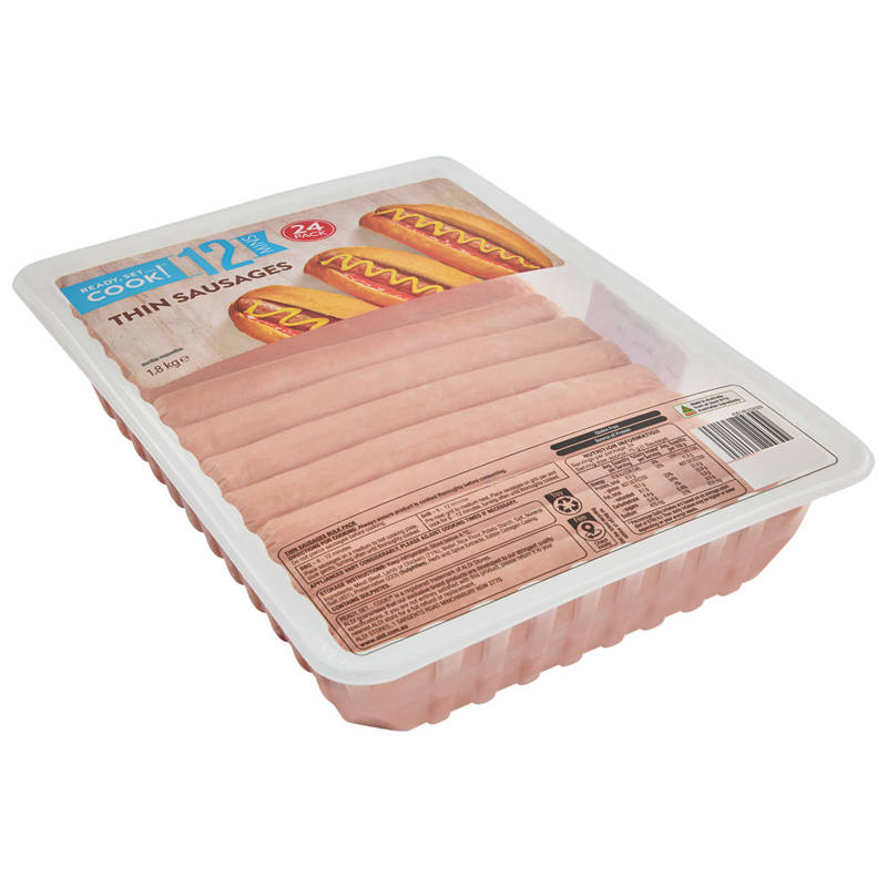 READY, SET…COOK! Thin Sausages 24 Pack 1.8kg