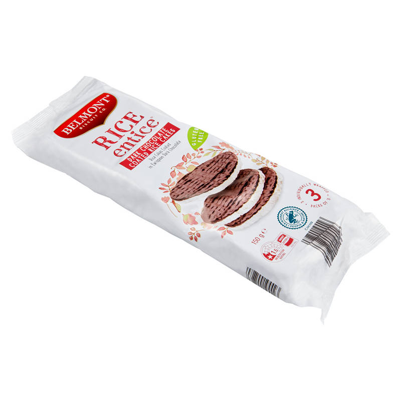 BELMONT BISCUIT CO. Dark Chocolate Coated Rice Cakes 150g
