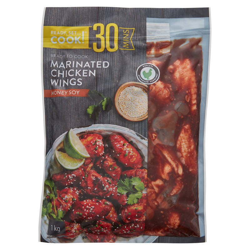 READY, SET…COOK! Fresh Marinated Chicken Wings Honey Soy 1kg