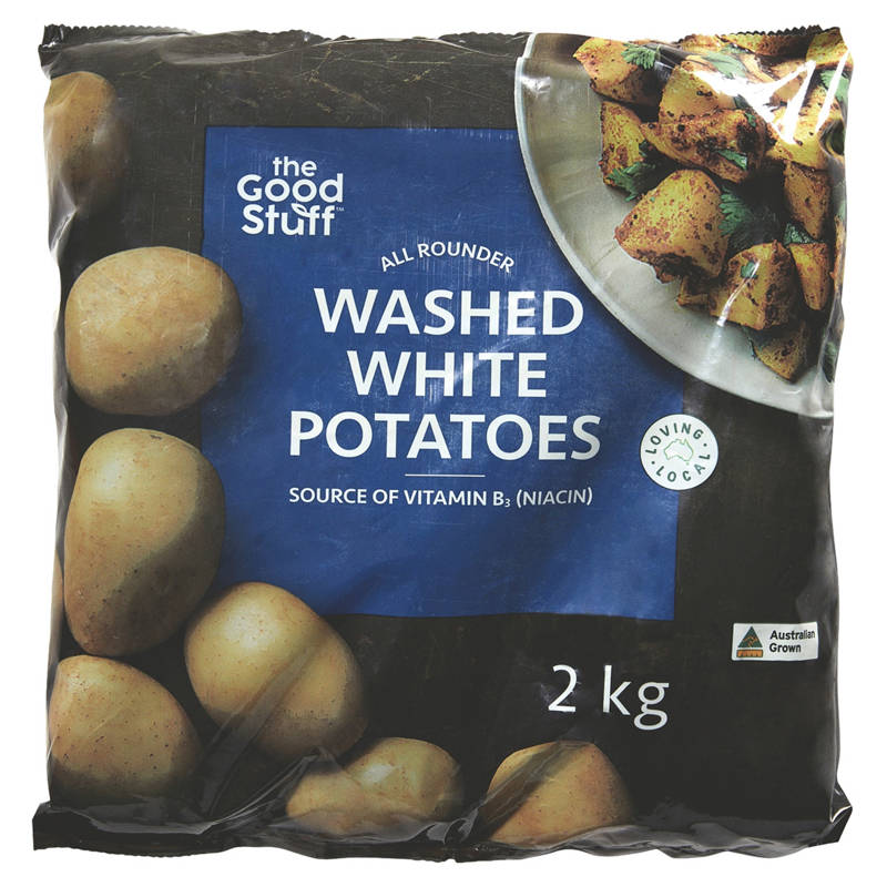 Washed White Potatoes 2kg